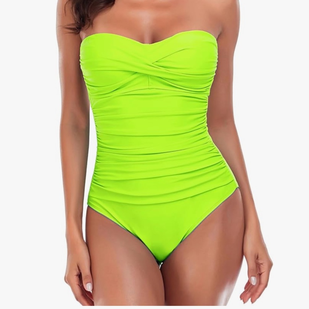 Neon one piece swim